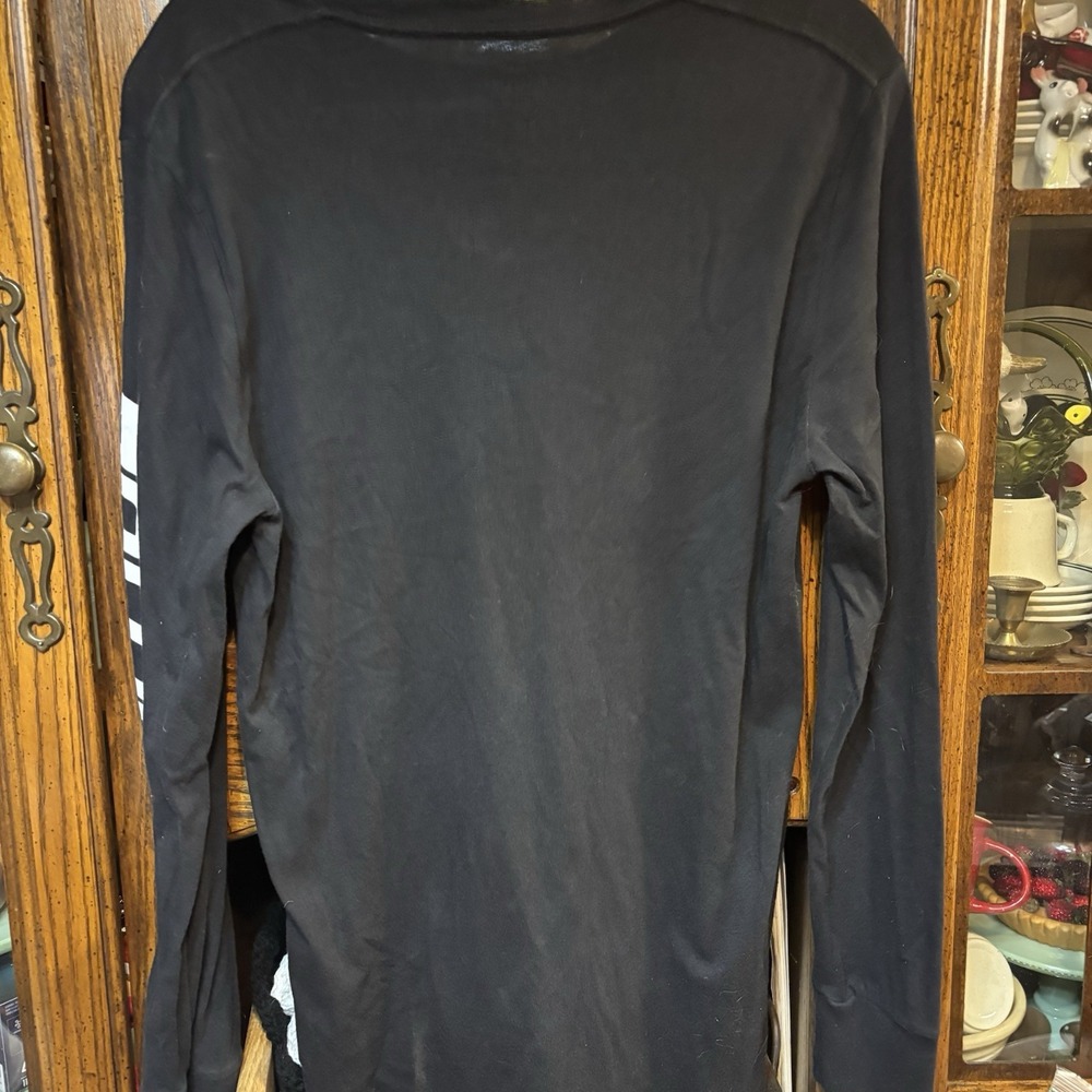 Hollister California Men's Long Sleeve Black Graphic Tee Medium Preppy Y2K - Picture 6 of 6